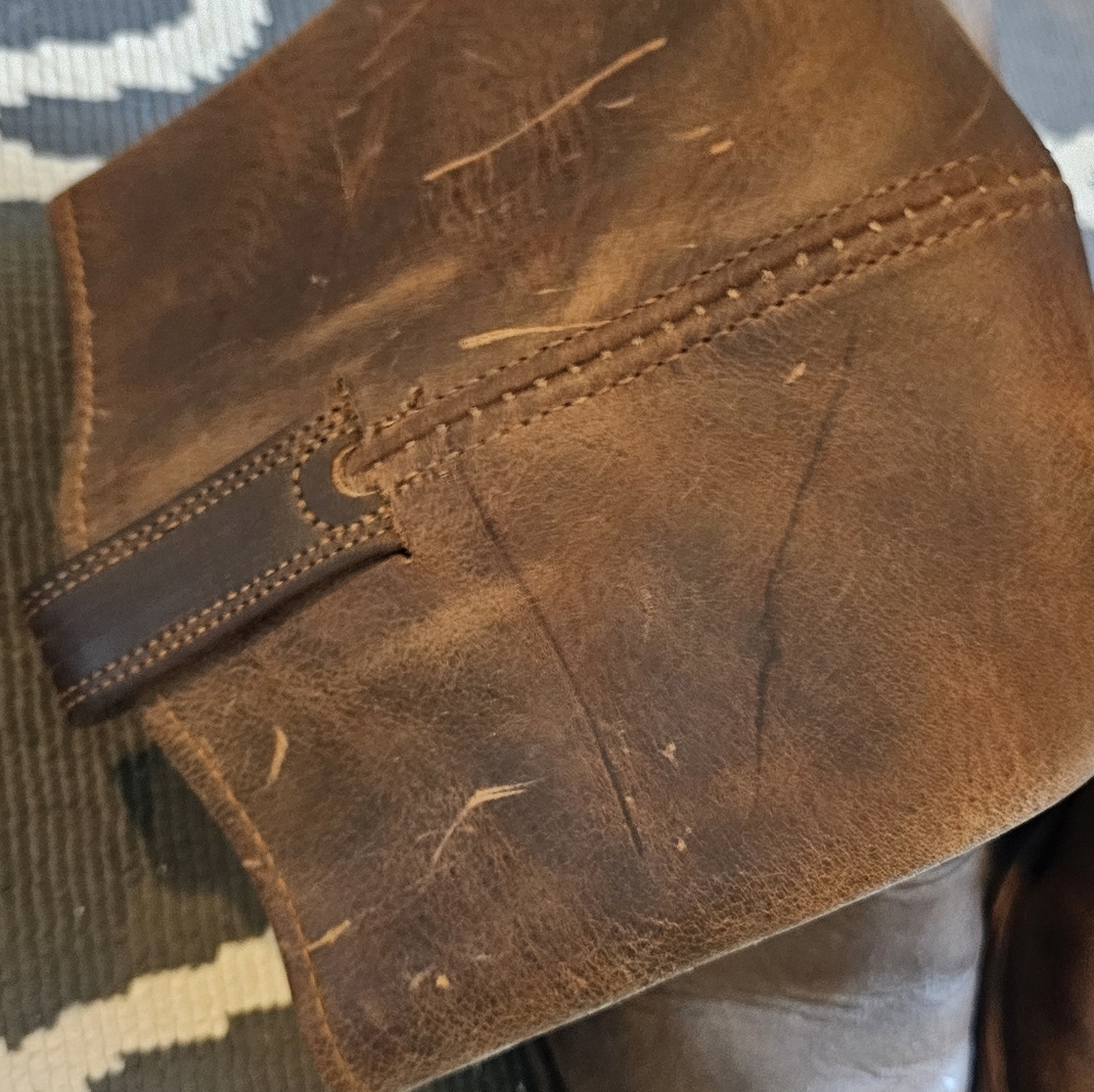 Frye Harness Dark Brown Leather Boots - Picture 6 of 8